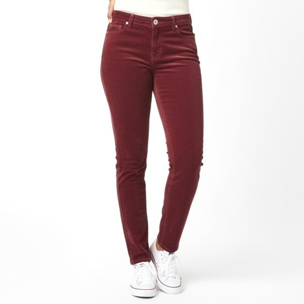 Buffalo David‎ Bitton Corduroy Jeans 8/29 Red Skinny Mid-Rise Versatile Retro